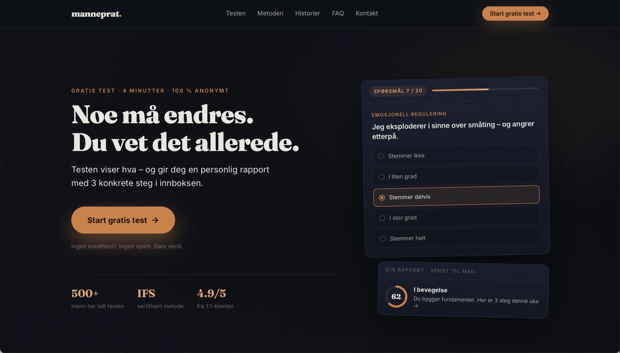 Manneprat – nettside laget av Myrvold Marketing