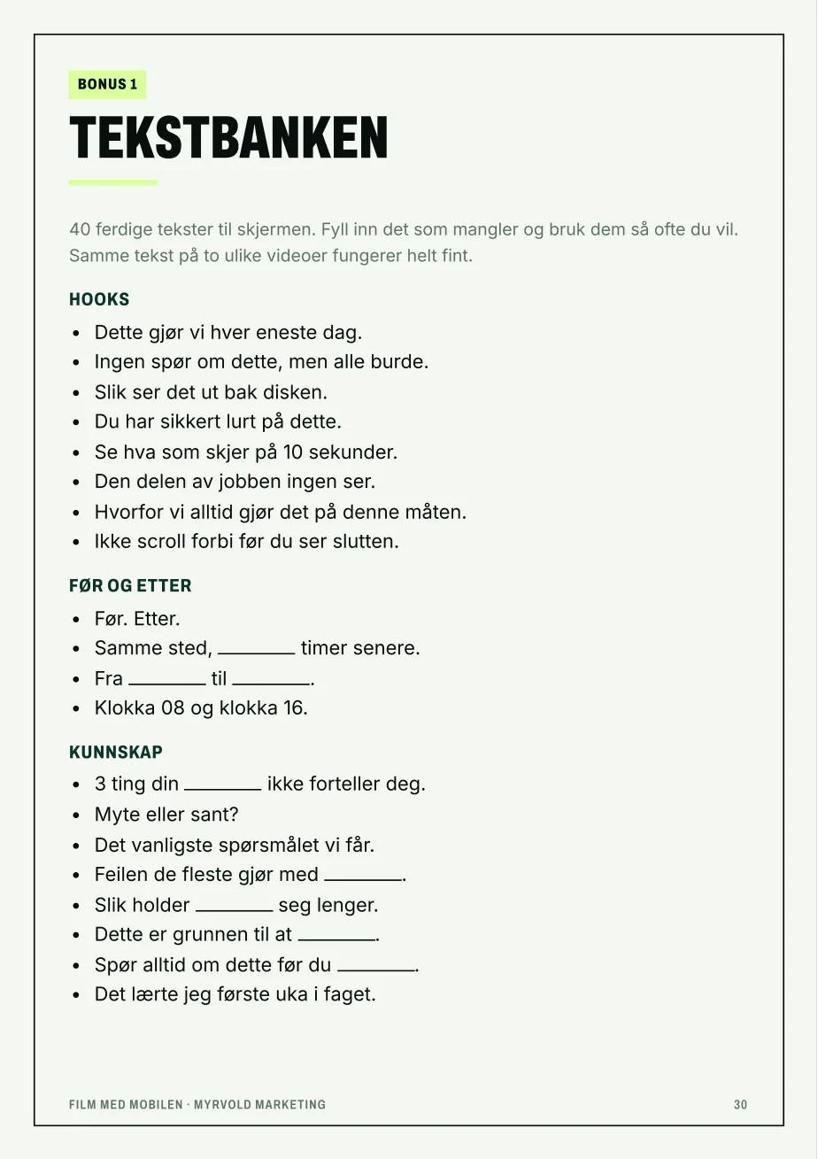 Tekstbanken: 40 ferdige tekster